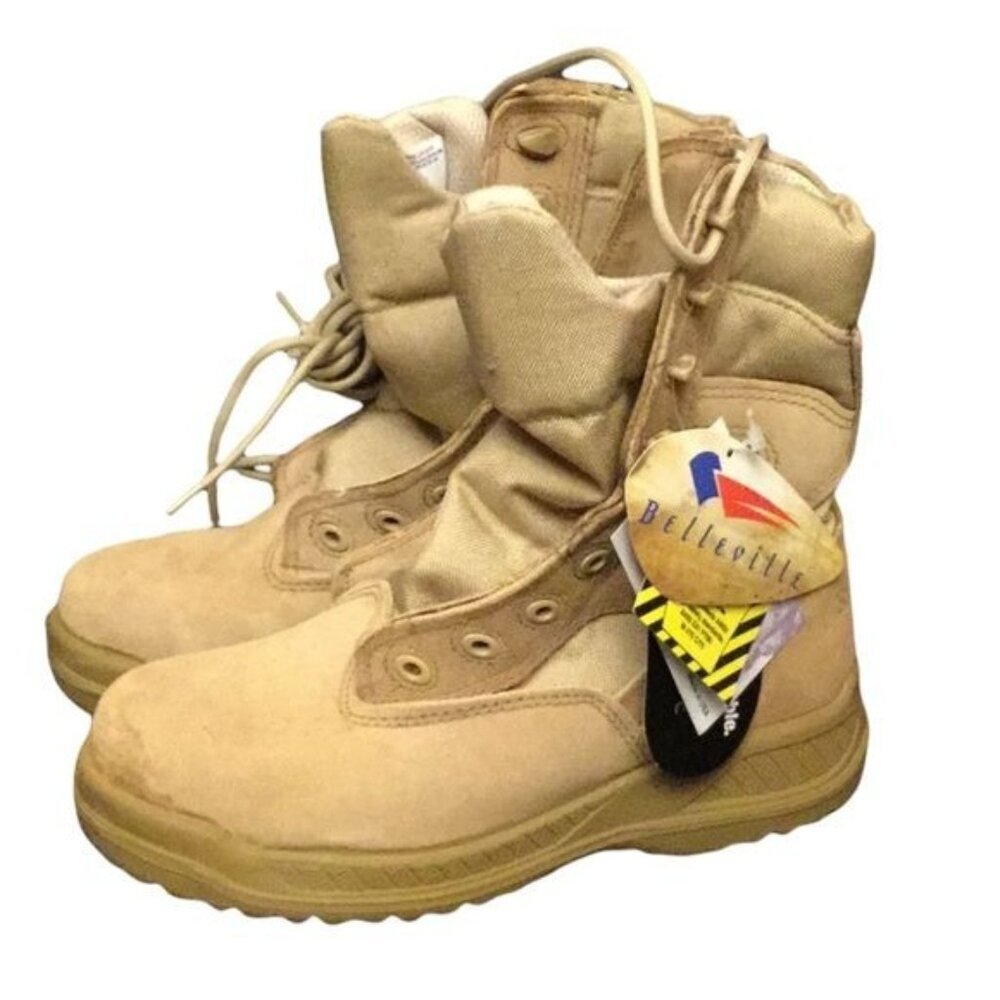 Belleville Tactical Steel Toe Work Boots 310ST Tan Mens 6 R Military